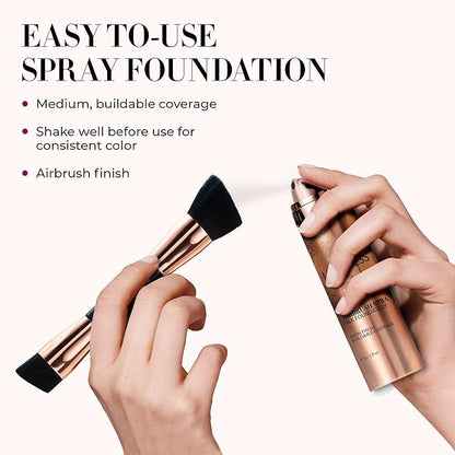 LUMINESS Silk Airbrush Spray Foundation & Buffing Brush Rich Dark)