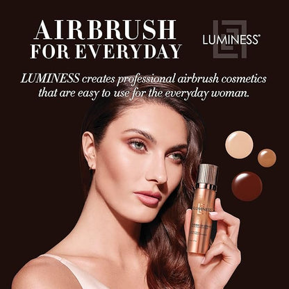 LUMINESS Silk Airbrush Spray Foundation & Buffing Brush Rich Dark)