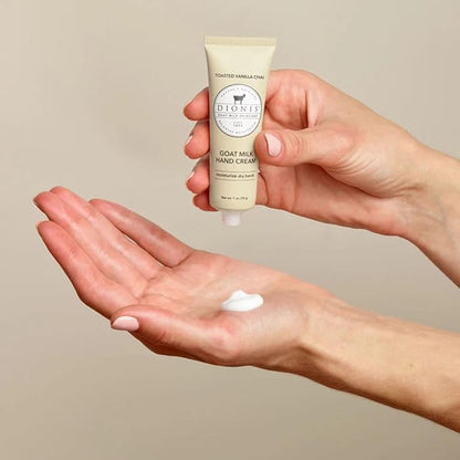 Dionis - Goat Milk Skincare Scented Hand Cream, Travel Size Self Care Moisturizing Lotion For Women, Vitamins & Minerals Hydrate Dry Skin - Cruelty Free, Paraben Free, Vanilla Chai, 1oz Set of 6