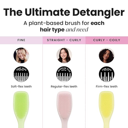Tangle Teezer Plant-Based Ultimate Detangler Brush, Dry & Wet Hair Brush, Eliminates Knots & Reduces Breakage for All Hair Types, Marshmallow Pink