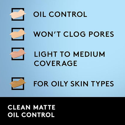 COVERGIRL Clean Matte Liquid Foundation, Deep Golden 570, of 1