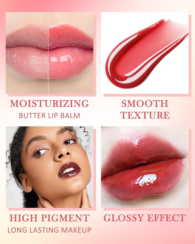 Lip Butter Balm Pink Sugar,Hydrating Tinted Butter Lip
