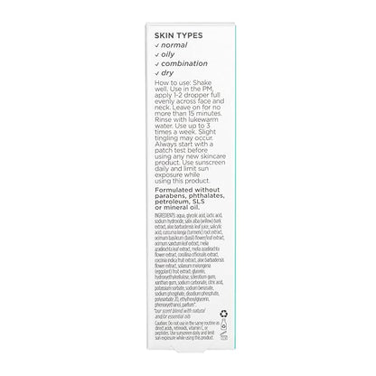 Face Serum by Pacifica - Clean Shot AHA-BHA 25% Peel Solution with Glycolic & Salicylic Acid – Exfoliating Facial Peel with Willow Bark, Turmeric & Vegan Lactic Acid, Vegan & Cruelty-Free, 0.8 oz