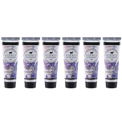 Dionis - Goat Milk Skincare Scented Hand Cream (1 oz) Set of 6, Moisturizing Lotion for Dry Skin, Good for Sensitive Skin, Cruelty-free and Paraben-free (Lavender Vanilla)