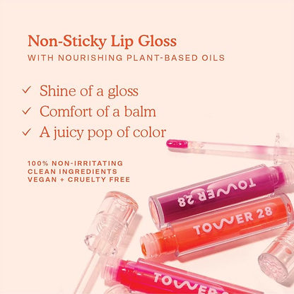 Tower 28 ShineOn Milky Lip Jelly, COCONUT, Non-Sticky