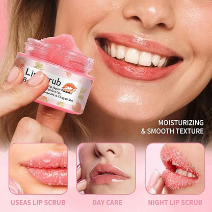 Lip Scrub, Natural Lip Scrub Exfoliator, Lips