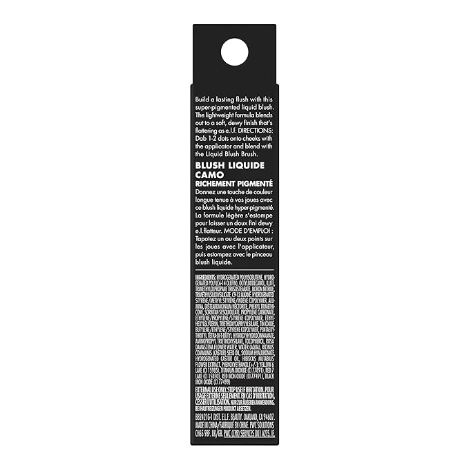 e.l.f. Camo Liquid Blush, Long-lasting Liquid Blush For Berry Well