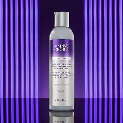 The Mane Choice The Alpha Easy On The Curls Hydration Curly Hair Conditioner, Nourishing Detangling Conditioner Enriched with Biotin & Vitamin E, Sulfate & Paraben-Free, 8 oz