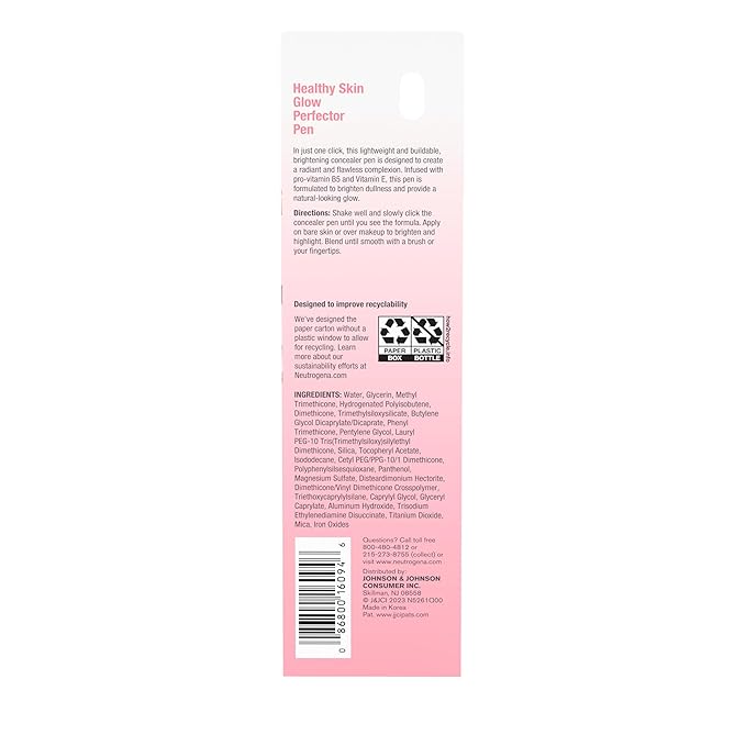 Neutrogena Healthy Skin Glow Perfector Pen, Lightweight Brightening Highlight, Tan, 1 oz
