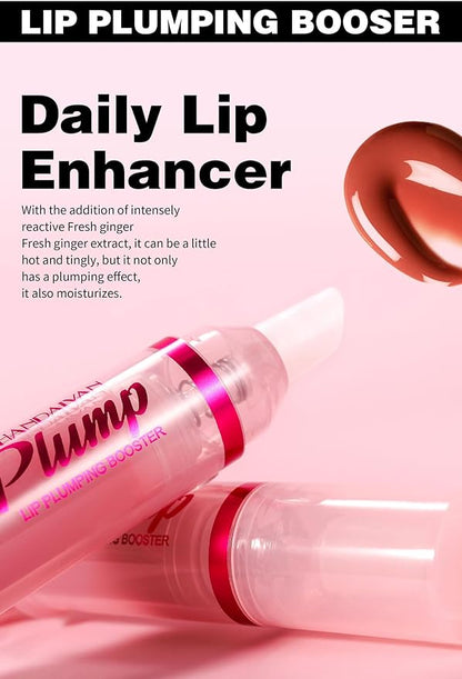 Plumping Lip Oil with Fresh Ginger Extract - Instant Fuller Lips, Ultra-Hydrating & Nourishing Glossy Lip Glow Oil, Lip Plumping Booster for Smooth, Defined Lips (#06 SPICED WINE, 1)