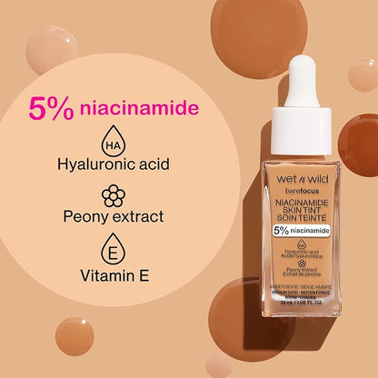 wet n wild Bare Focus Niacinamide Skin Tint | Mahogany