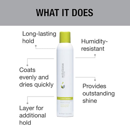 GREAT CLIPS Solutions Buildable Hairspray, 10oz | Protects Against Humidity | Provides Long-Lasting Hold & Shine | For All Hair Types