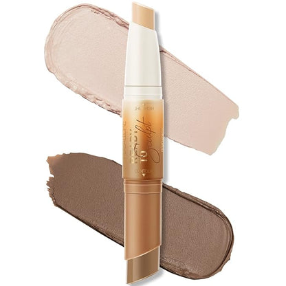 FOCALLURE 2 in 1 Cream Bronzer and Highlighter up Pen,LIGHT