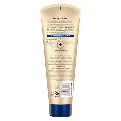 Vaseline Radiant X Firm & Restore with Pro-Retinol, Niacinamide & Coconut Oil, Nourishing Body Lotion 8 oz