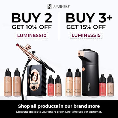 LUMINESS Silk Airbrush Spray Foundation & Buffing Brush Rich Dark)