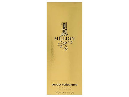 Paco Rabanne 1 Million Fragrance For Men - Fresh And Spicy Notes Of Amber, Leather Tangerine Adds A Touch Irresistible Seduction Ideal With Rebellious Charm Edt Spray 6.8 Oz