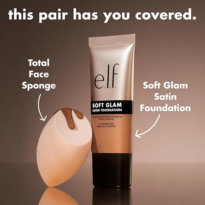 e.l.f. Soft Glam Foundation, Medium Coverage, Long-Lasting & Tan Cool