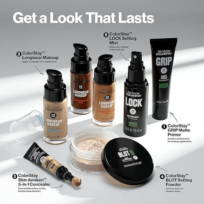 Revlon Liquid Foundation, ColorStay Face Makeup for Normal 400 Caramel, 1.0 Oz