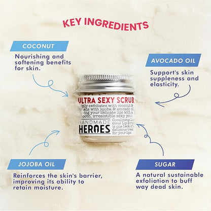 Handmade Heroes 100% Natural Lip Scrub,
