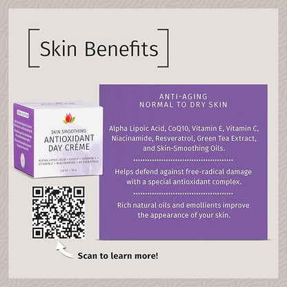 REVIVA LABS - Skin Smoothing Antioxidant Day Créme