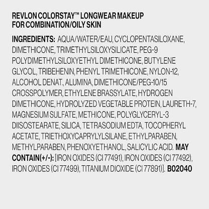 Revlon Liquid Foundation, ColorStay Face Makeup for Combination Beige (250), 1.0 oz