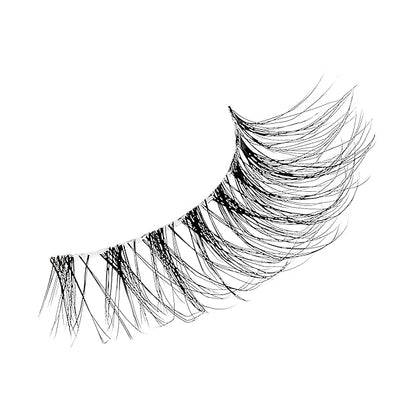 KISS The New Natural, False Eyelashes, 'Wide Slacks', 12 mm, Includes 4 Pairs Of Lashes, Contact Lens Friendly, Easy to Apply, Reusable Strip Lashes