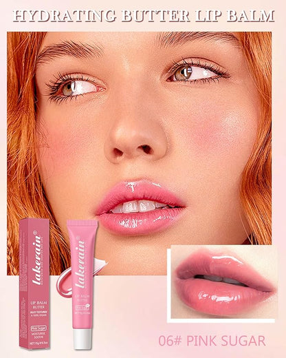Lip Butter Balm Pink Sugar,Hydrating Tinted Butter Lip