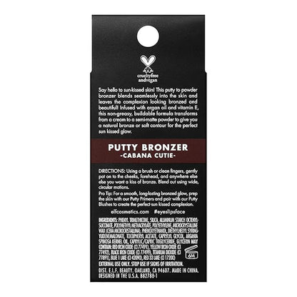 e.l.f. Putty Bronzer, Creamy & Highly Pigmented Formula, Cutie, (10g) 0.35 Oz