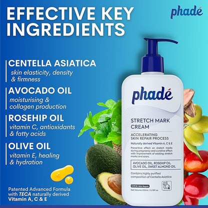Phade Stretch Mark Cream with CICA 200ml