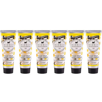 Dionis - Goat Milk Skincare Scented Hand Cream (1 oz) Set of 6, Moisturizing Lotion for Dry Skin, Good for Sensitive Skin, Cruelty-free and Paraben-free (Daisy Fields)