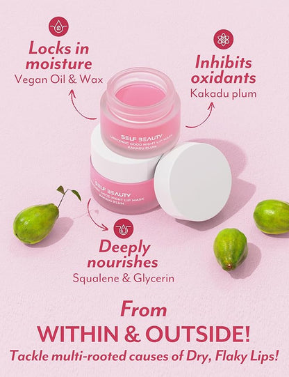 SelfBeauty Lip Mask - Kakadu Plum, 0.51fl.oz