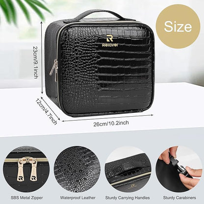 Relavel makeup train case with