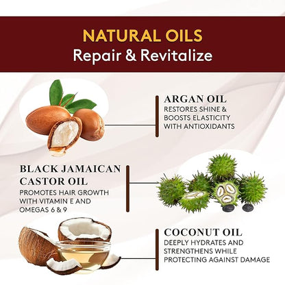 Okay Black Jamaican Castor Oil Shampoo - Natural, Moisturizing Jamaican Castor Shampoo, Strengthen & Restore Damaged Hair for Women and Men - Coconut Curls, 12 fl oz (Pack of 1)