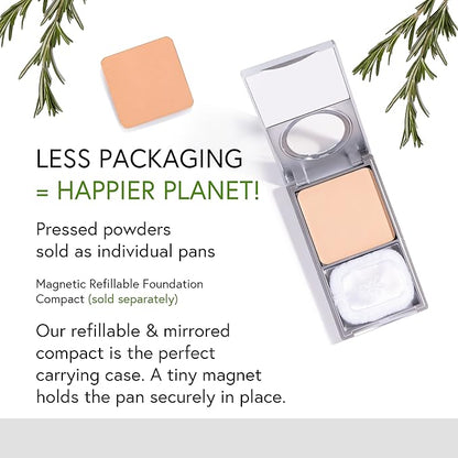 Honeybee Gardens Pressed Mineral Powder Foundation Refill, Avignon, Vitamin E, 7.5g
