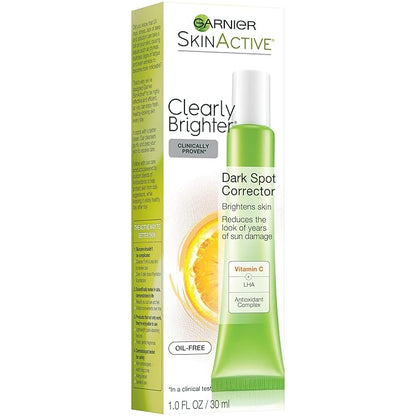 Garnier SkinActive Clearly Brighter Dark Spot Corrector with Vitamin C, 1 Fl Oz, (30mL), 1 Count (Packaging May Vary)