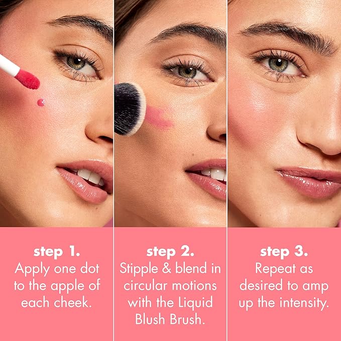 e.l.f. Camo Liquid Blush, Long-lasting Liquid Blush For Berry Well