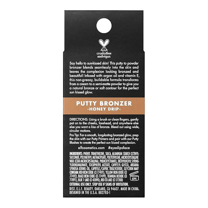 e.l.f. Putty Bronzer, Creamy & Highly Pigmented Formula, Drip, (10g) 0.35 Oz