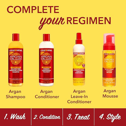 Creme of Nature Argan Oil from Morocco Sulfate-Free Moisture & Shine Shampoo, Bonus Size 15.2oz