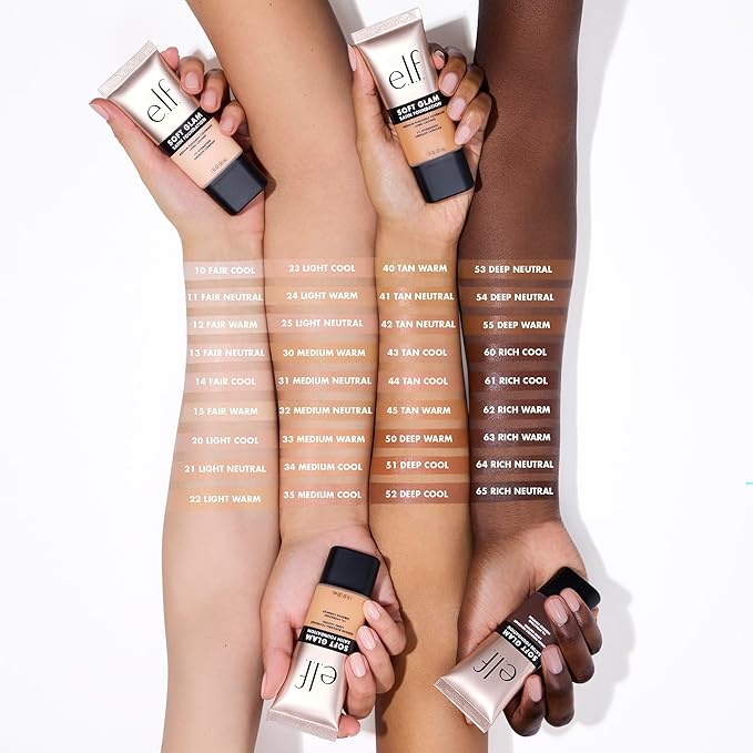 e.l.f. Soft Glam Foundation, Medium Coverage, Long-Lasting & Tan Cool