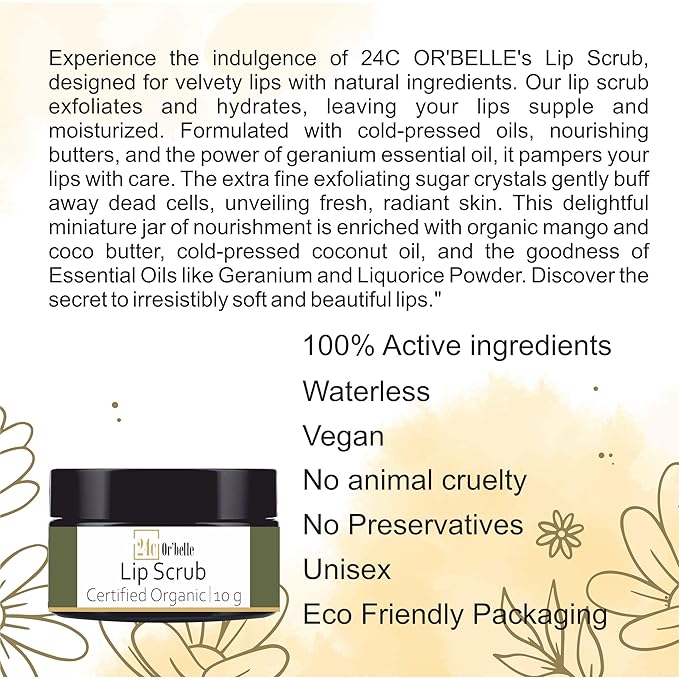 24C Or'Belle Lip Scrub | Enriched Leaving