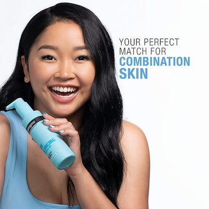 Neutrogena Skin Balancing Purifying Gel Cleanser with 2% Polyhydroxy Acid (PHA), Softening Face Wash for Normal & Combo Skin, Paraben-Free, Soap-Free, Sulfate-Free, 6.3 oz