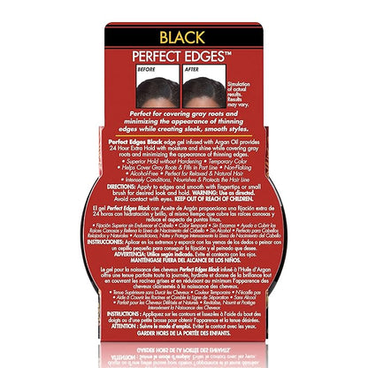 Creme of Nature with Argan Oil From Morocco Perfect Edges Hair Gel, 24 Hour Hold with Moisture and Exotic Shine, Black, 2.25 Oz (Pack of 1)