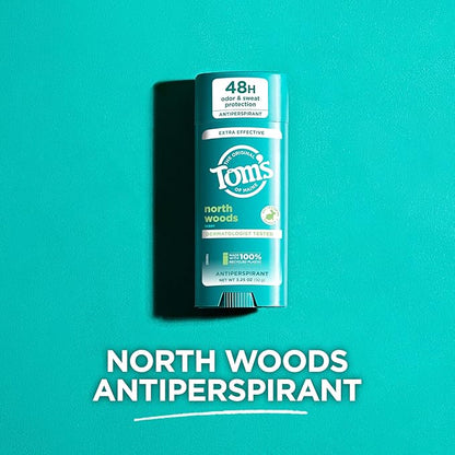 Tom’s of Maine North Woods Antiperspirant for Men and Women, With Recycled Aluminum, 3.25 oz